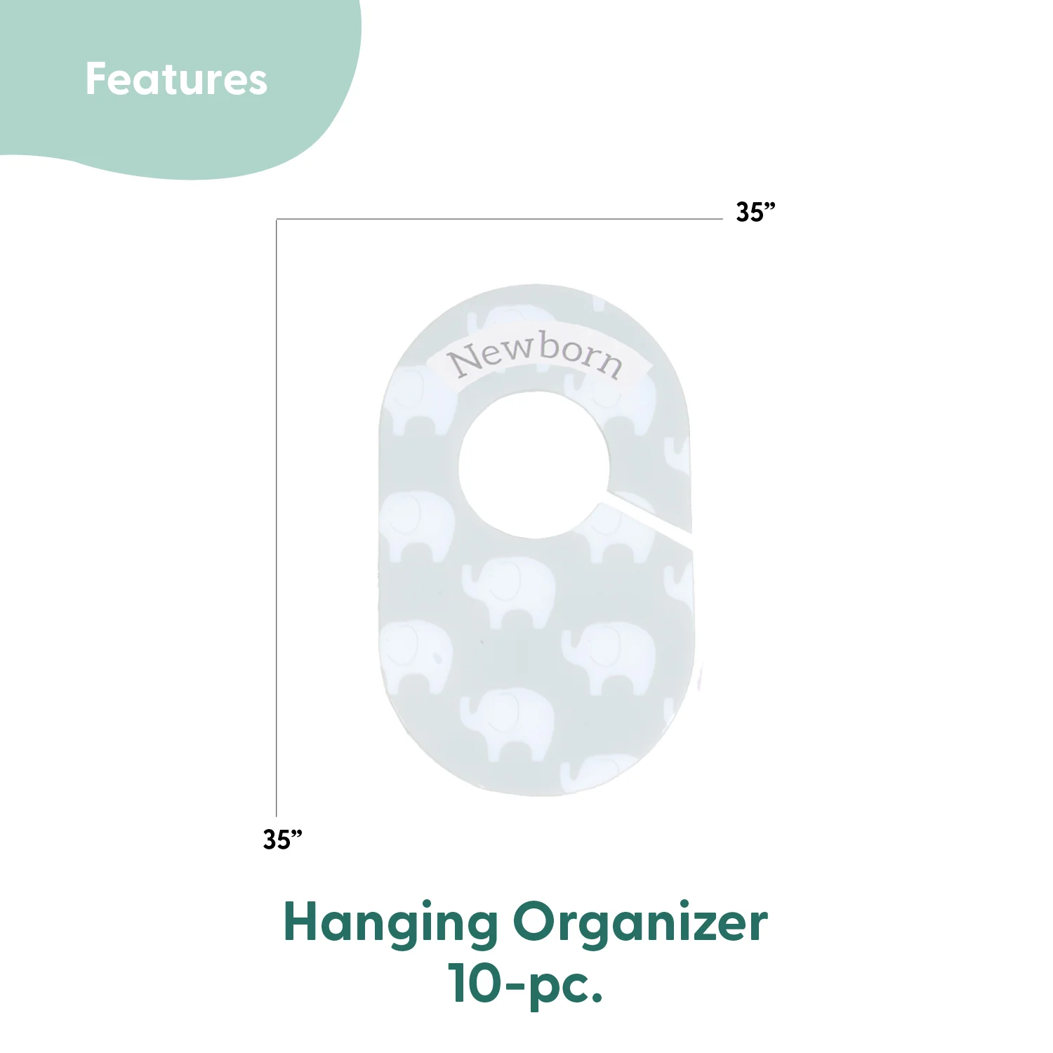 10-Pack Grey Nursery Closet Organizer Dividers - Image 2