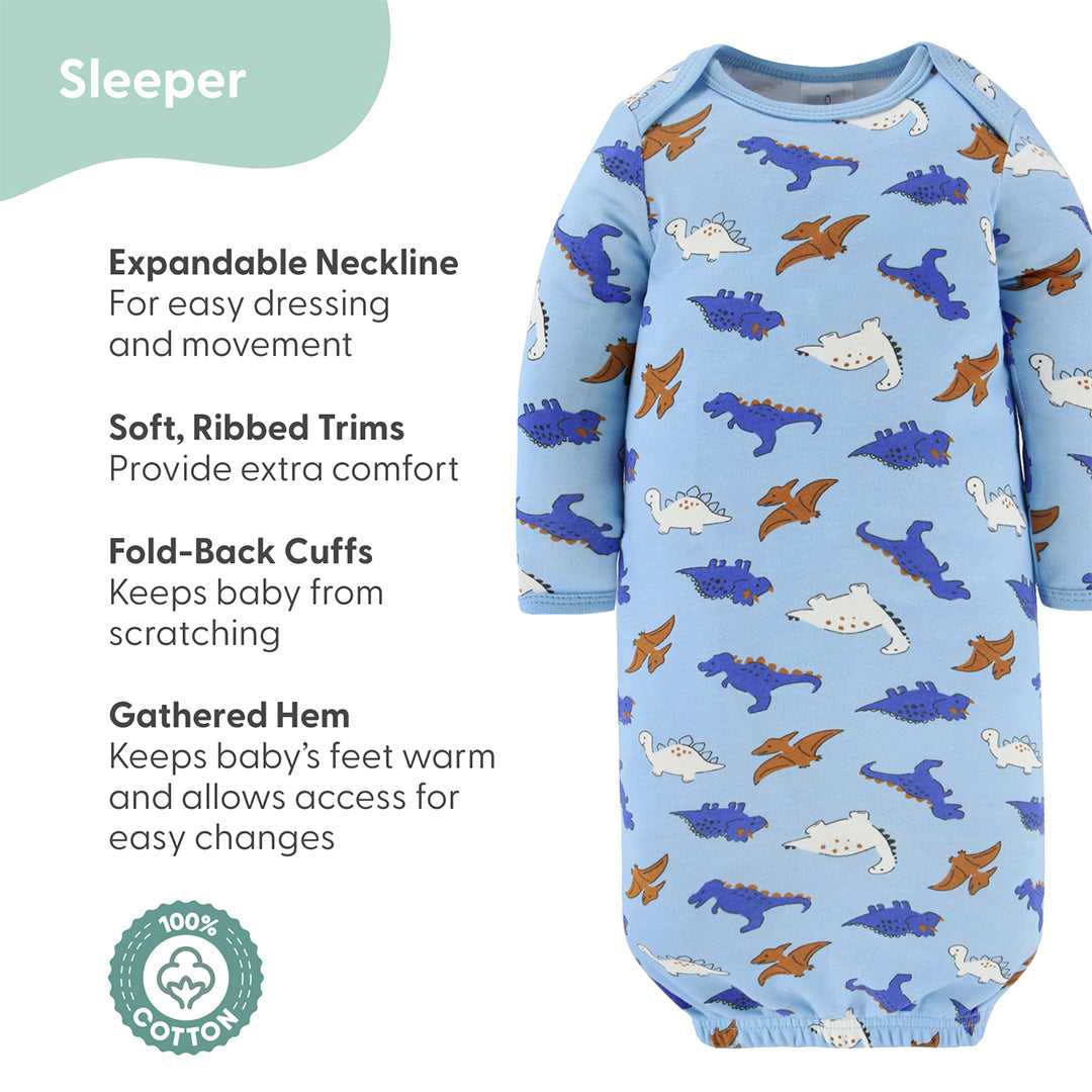 Blue Dino Baby Layette Gift Set, 16 Piece - Image 4