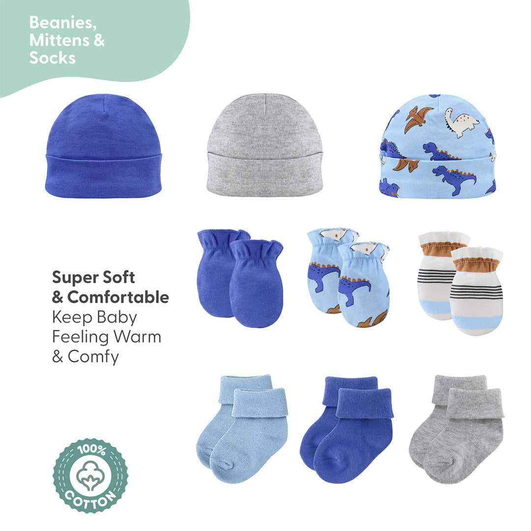 Blue Dino Baby Layette Gift Set, 16 Piece - Image 7