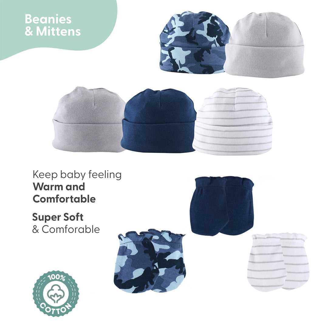Blue Camo Baby Layette Clothing Gift Set, 23 Piece - Image 5