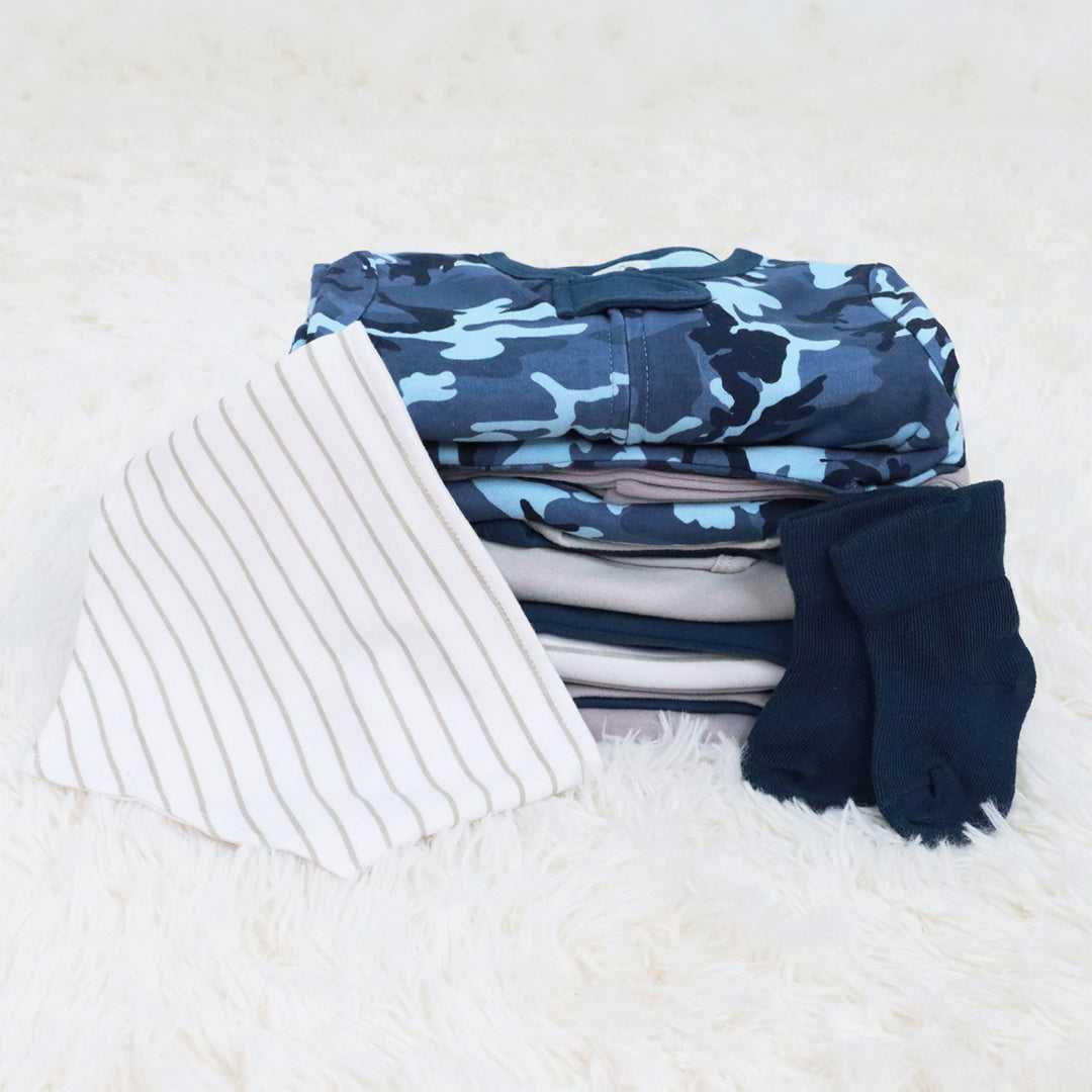 Blue Camo Baby Layette Clothing Gift Set, 23 Piece - Image 8