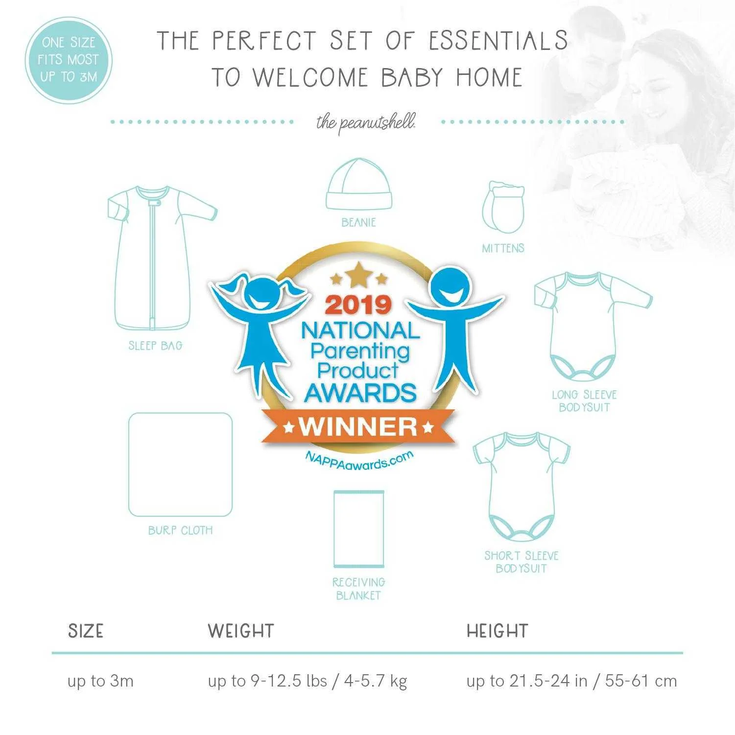 Blue, Grey Baby Layette Gift Set, 23 Piece - Image 9