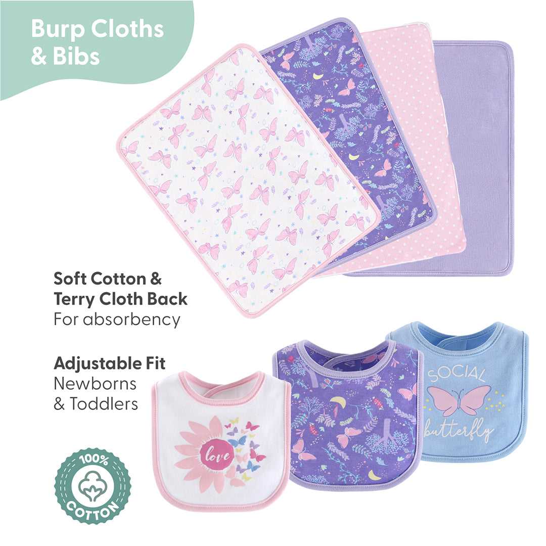 Purple Butterfly Baby Layette Clothing Gift Set, 30 Piece - Image 7