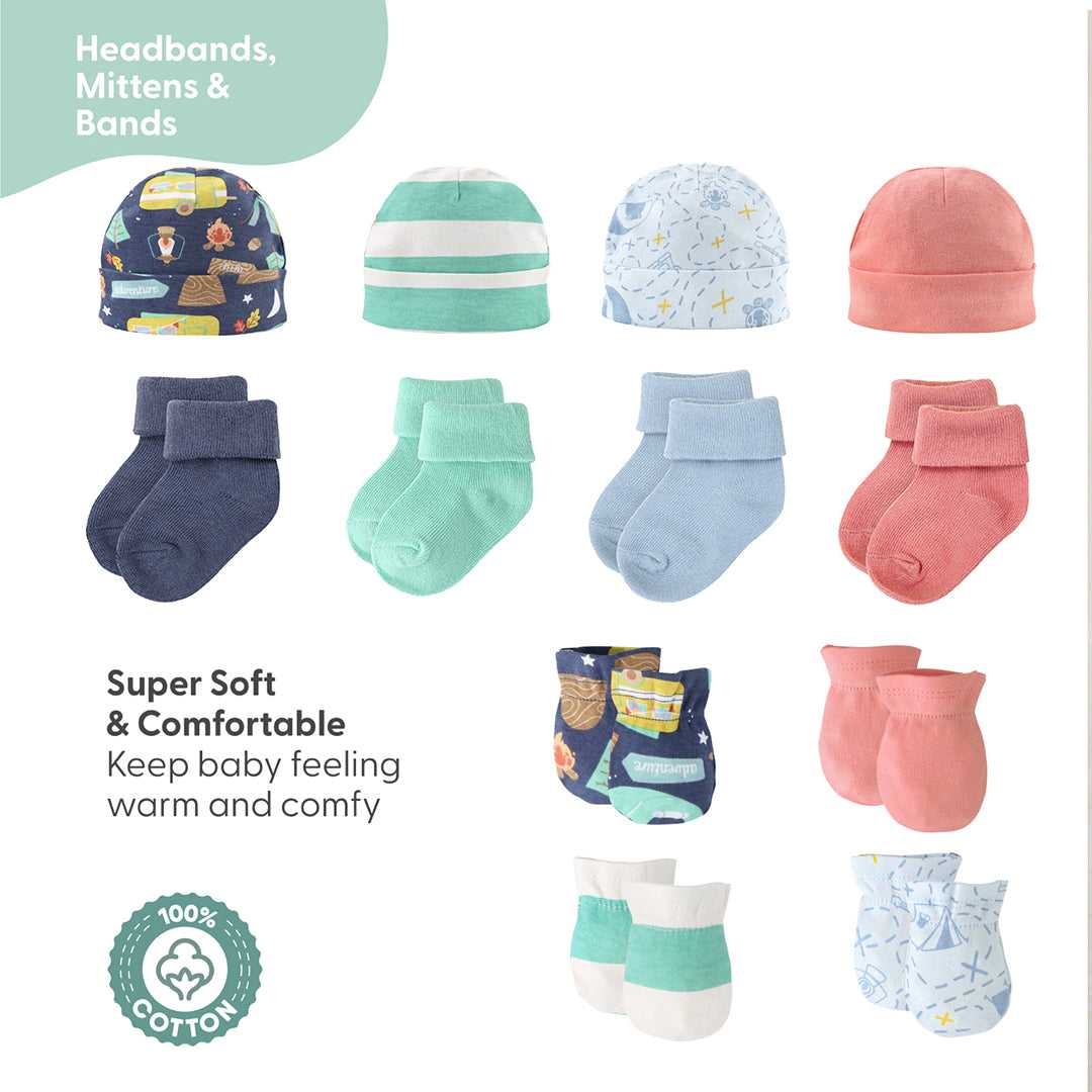 Happy Camper Newborn Baby Layette Gift Set, 30 Piece - Image 7
