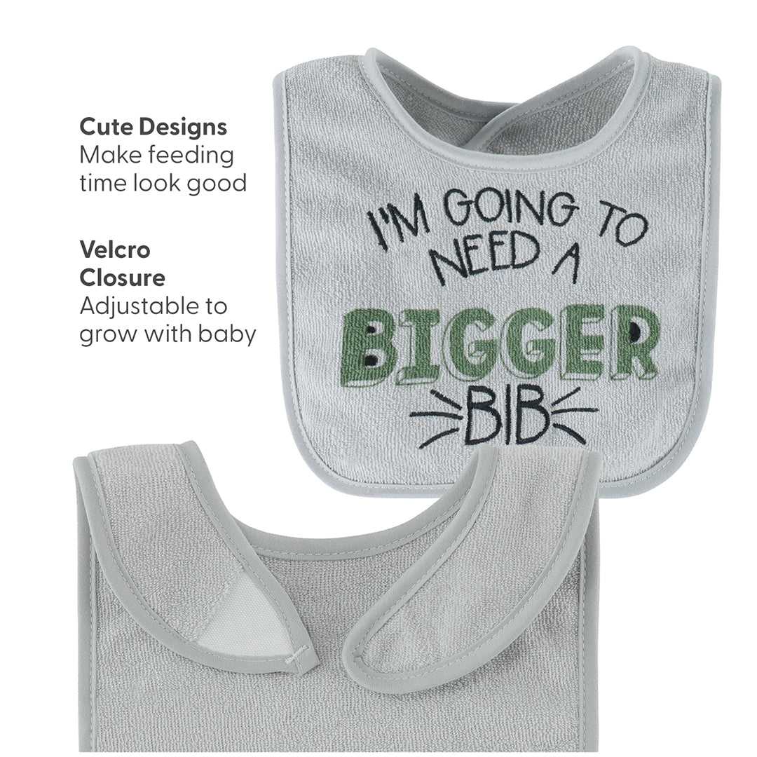 Dinosaur Baby Boy Terry Bibs 10-Pack - Image 3