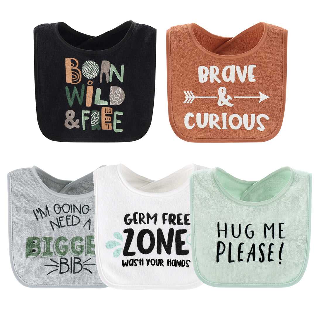 Dinosaur Baby Boy Terry Bibs 10-Pack - Image 4