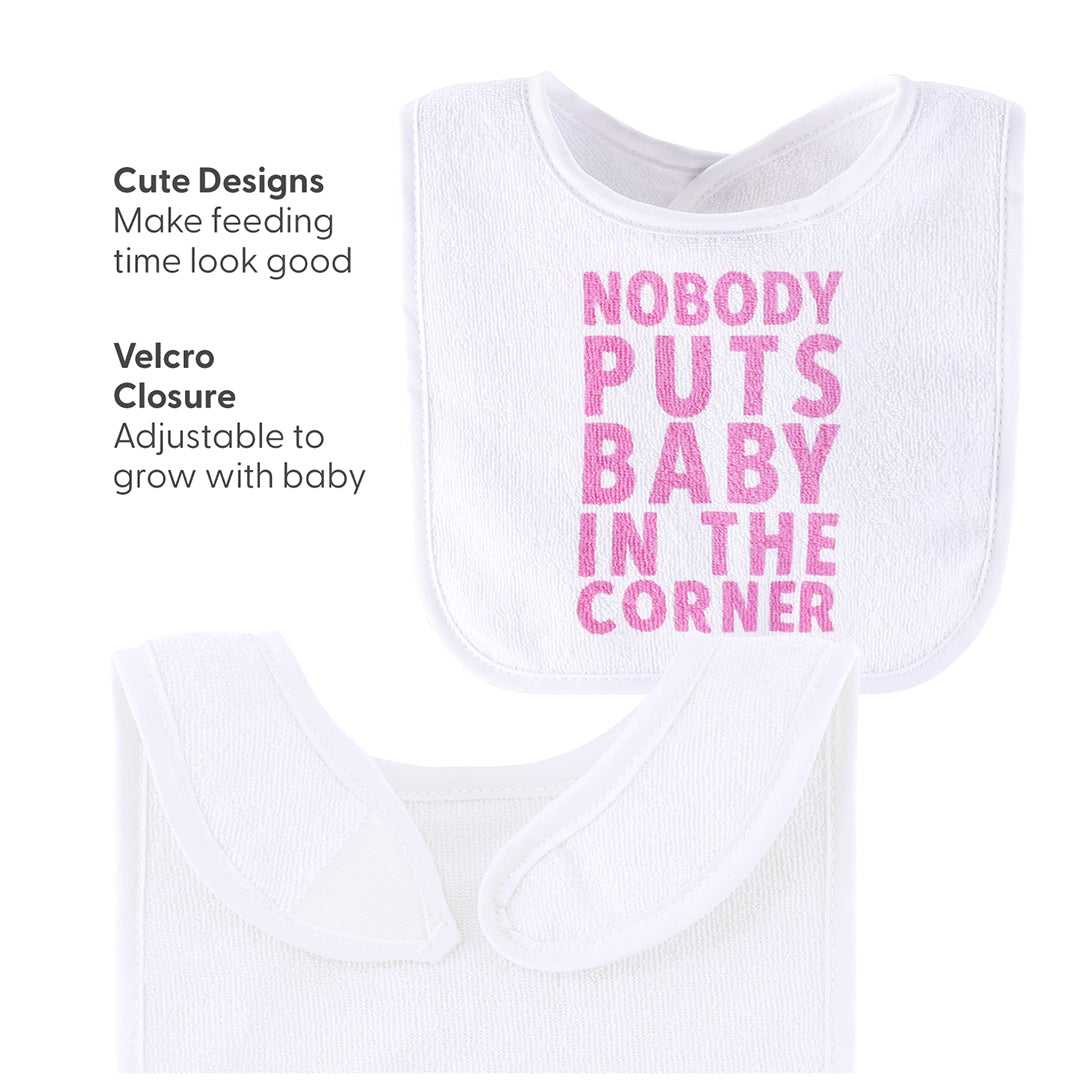 Terry Baby Bibs, 10-Pack, Pastel Girl - Image 3