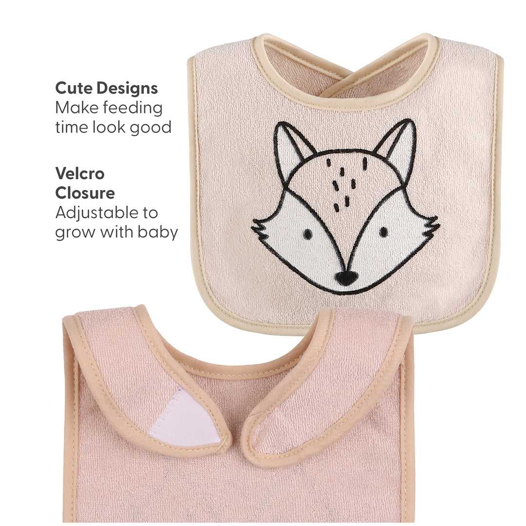 Cotton Baby Bibs, 8 Pack, Grey, Black, White - Image 3