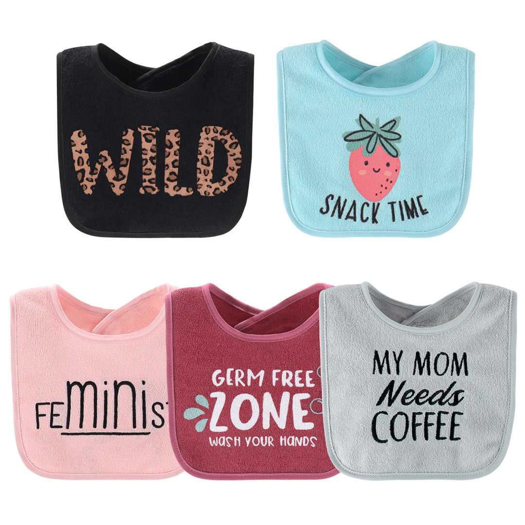 Terry Baby Bibs, 10-Pack, Wild Child - Image 5