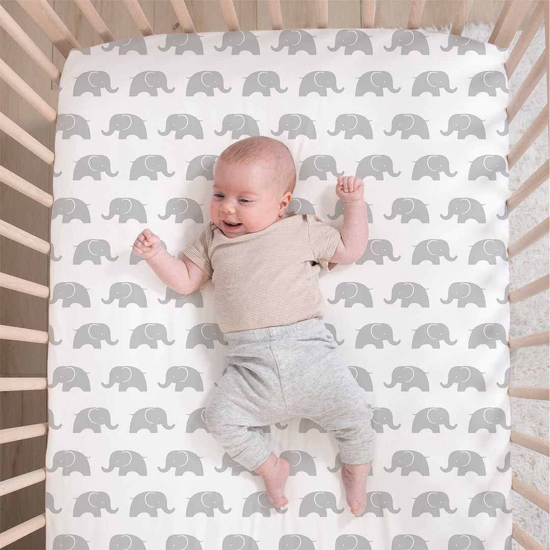 Elephant Walk 3 Piece Baby Crib Bedding Set for Boys & Girls - Image 3