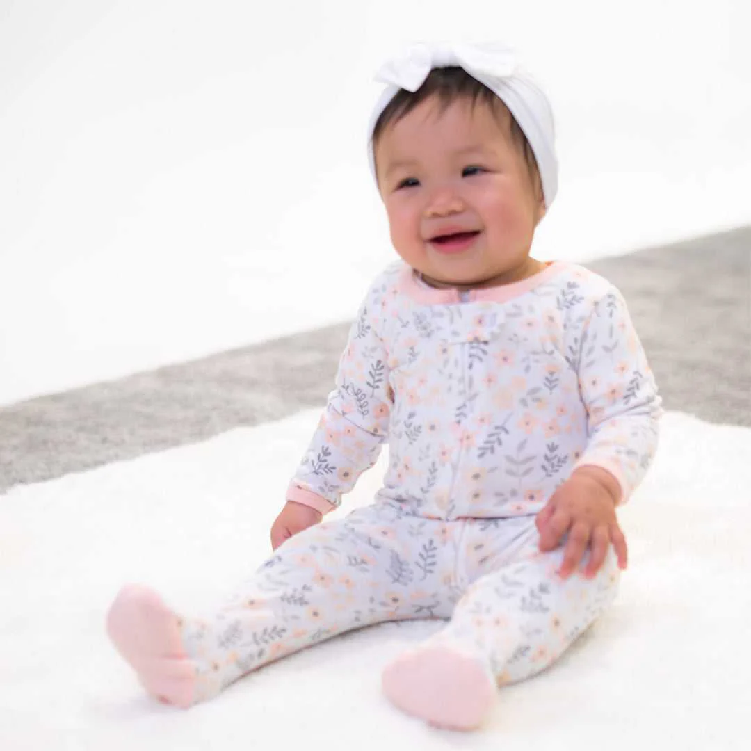 Flower Baby Sleepers for Girls Set of 3 - Image 4