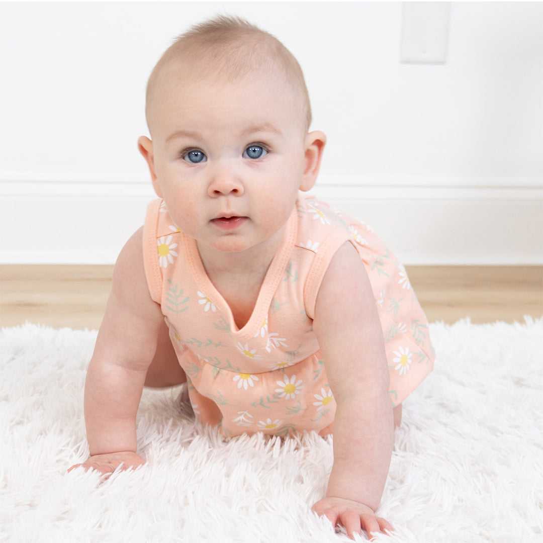 Daisy Baby Girl Rompers, 2 Pack - Image 6