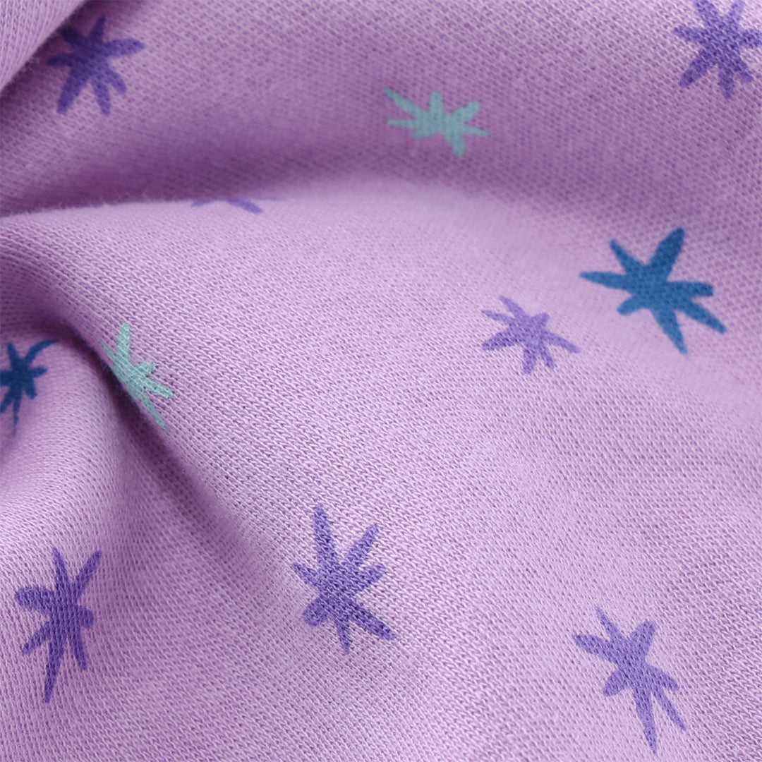 Lilac Stars Baby Girl Rompers, 2 Pack - Image 8