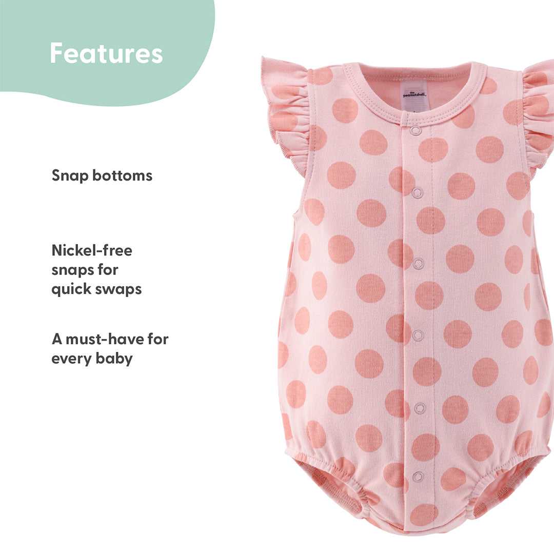 Navy Floral Baby Girl Rompers, 2 Pack - Image 3