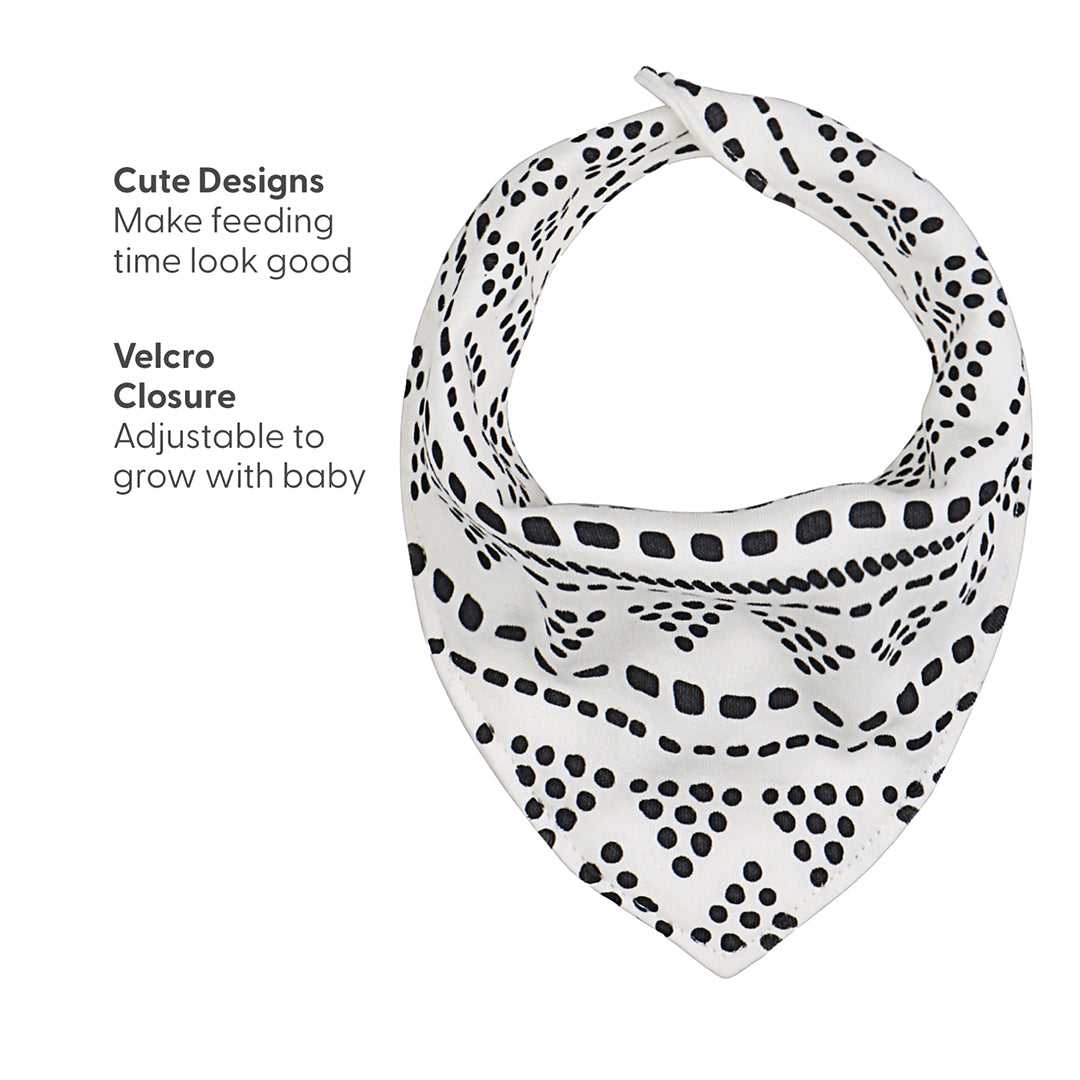 Bandana Baby Drool Bibs, Unisex, Cotton, 8-Pack, Neutrals - Image 3
