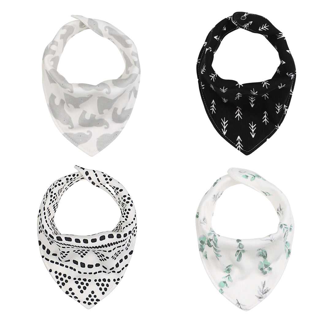 Bandana Baby Drool Bibs, Unisex, Cotton, 8-Pack, Neutrals - Image 4