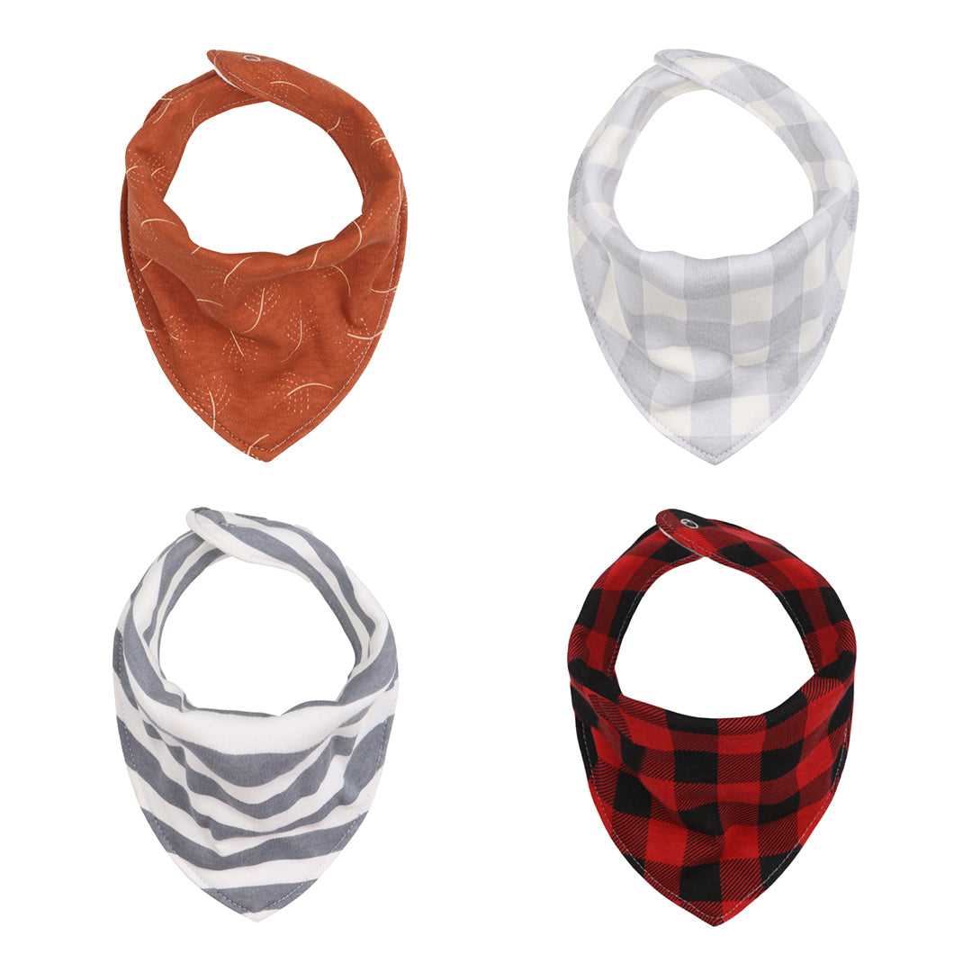 Bandana Baby Drool Bibs, Unisex, Cotton, 8-Pack, Neutrals - Image 5