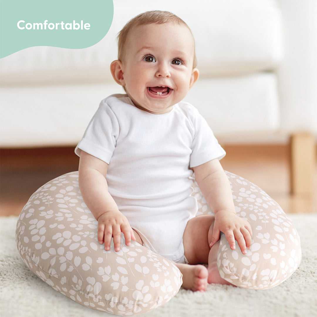 Beige Botanical Nursing Pillow & Cover - Image 3