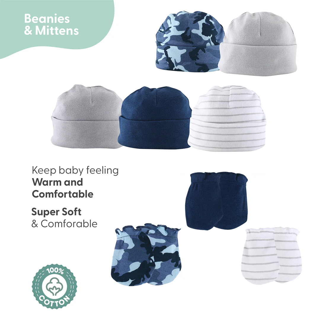 Blue Camo Baby Layette Gift Set, 23 Pieces - Image 6