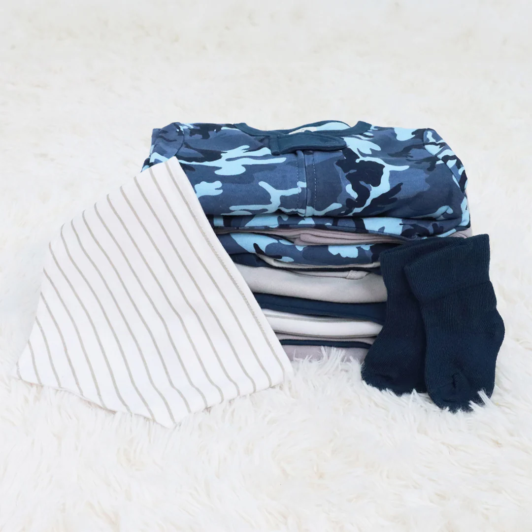 Blue Camo Baby Layette Gift Set, 23 Pieces - Image 7