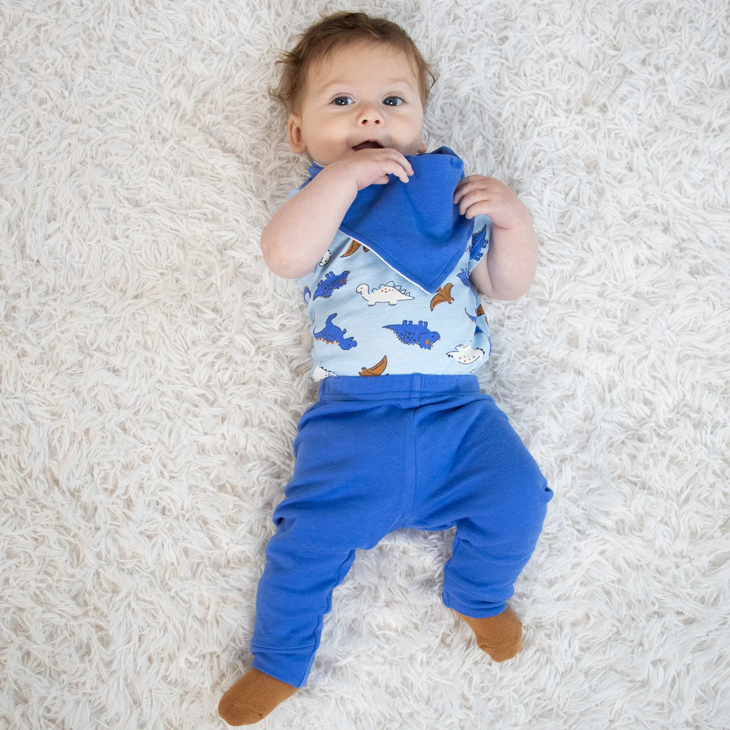 Blue Dino Baby Boy Clothing Gift Set, 15 Piece - Image 8