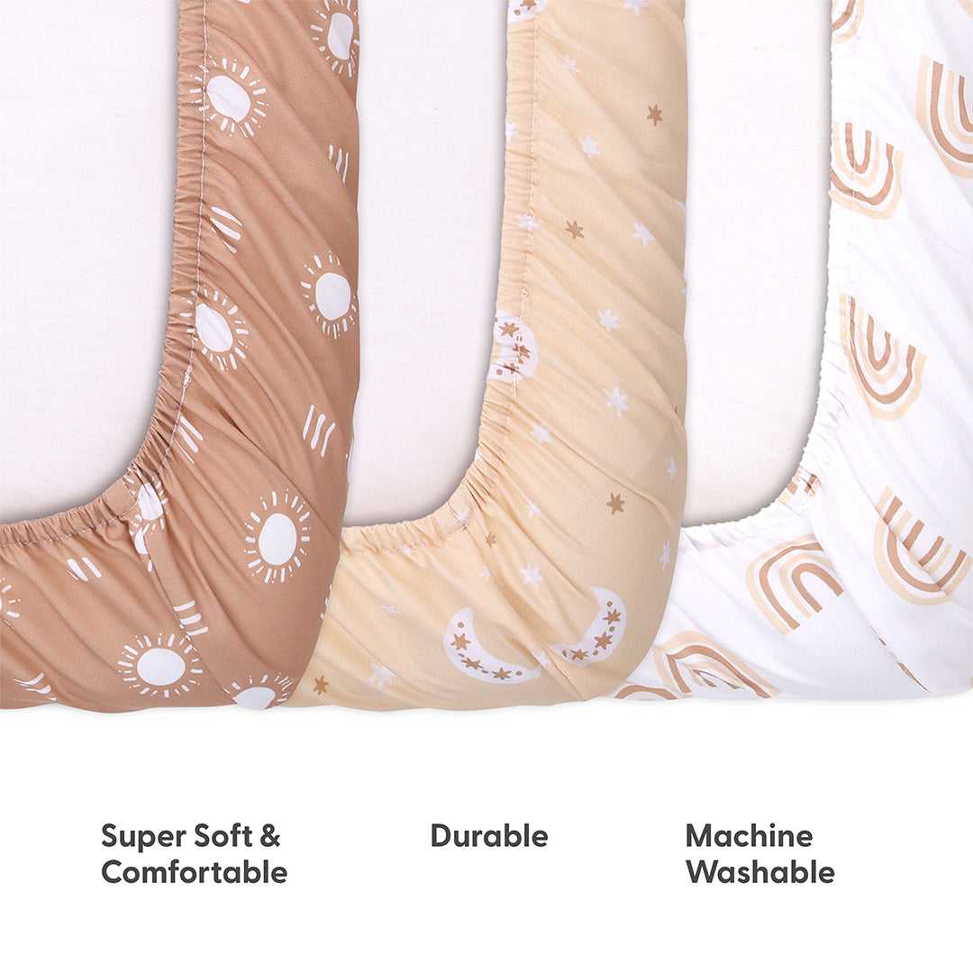 Boho Playard Mini Crib Sheets, 3-Pack - Image 4