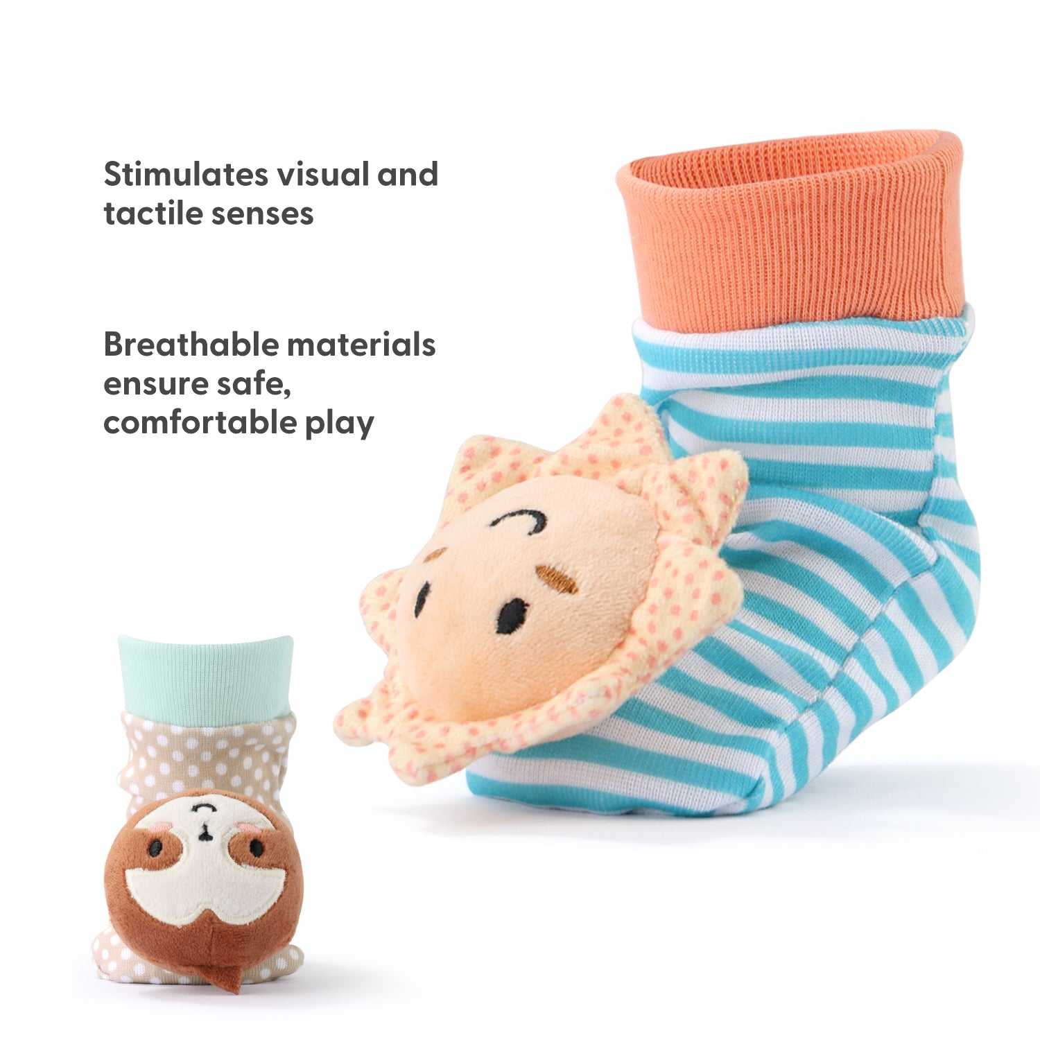 Boho Baby Sock Rattles Set of 5 - Image 3