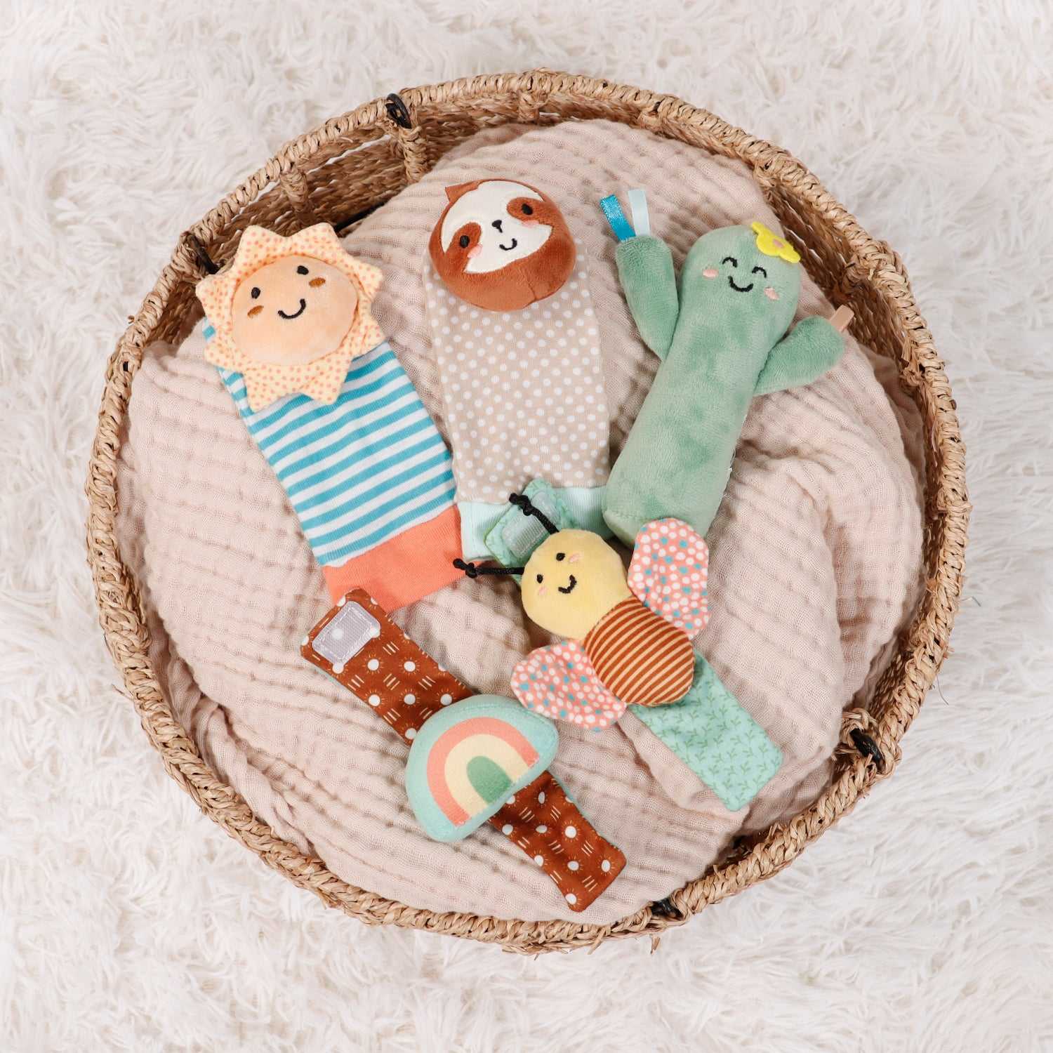 Boho Baby Sock Rattles Set of 5 - Image 6