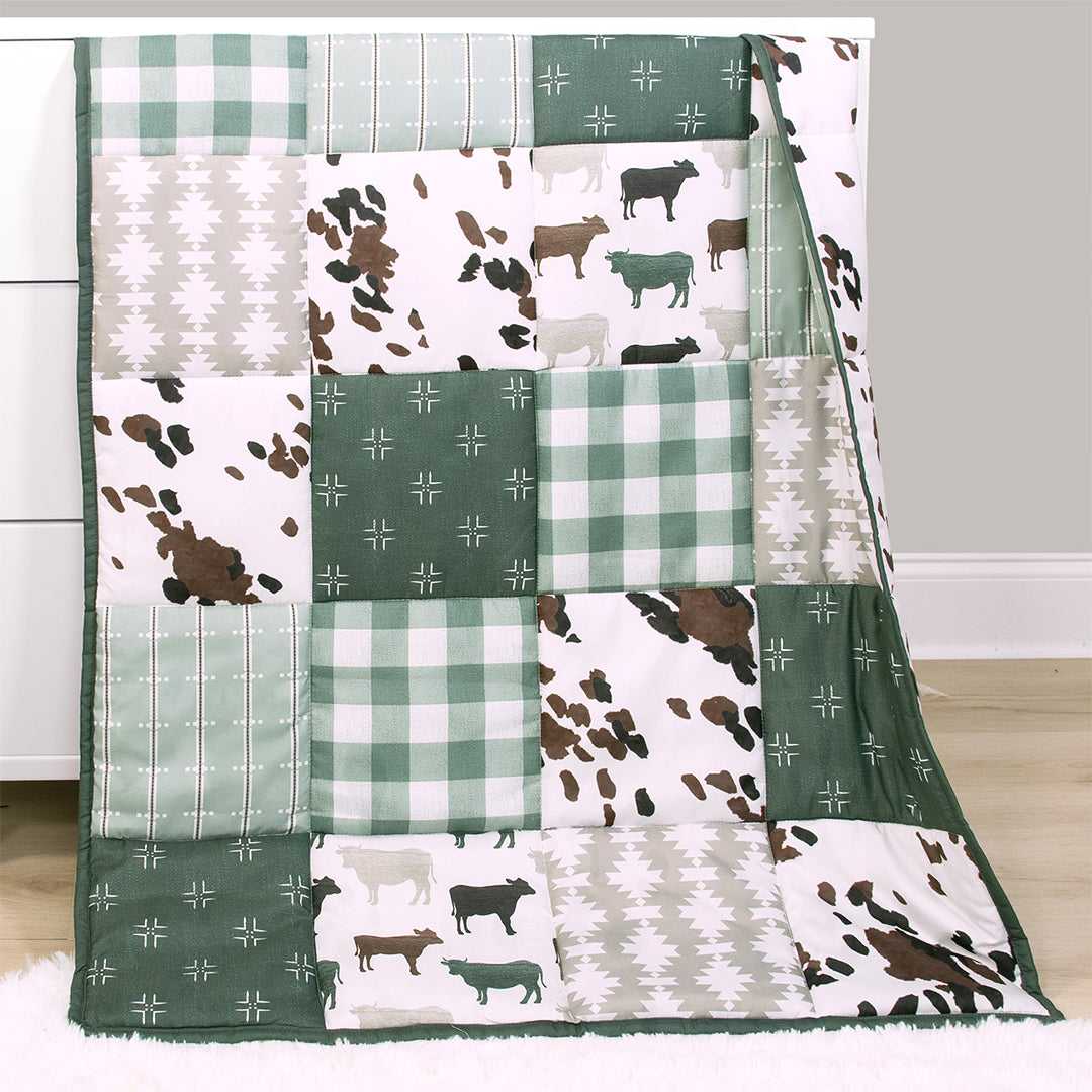 Boho Farm 3 Piece Baby Crib Bedding Set for Boys & Girls - Image 4