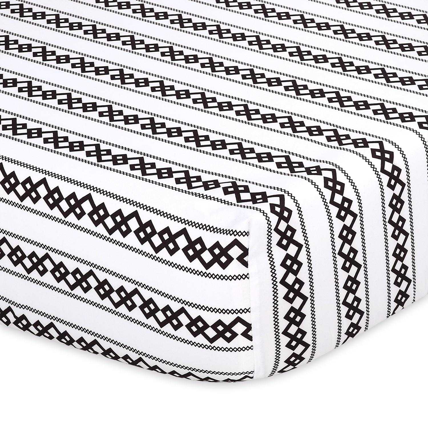Leaf n Stripe 2-Pack Fitted Crib Sheet Set - Image 4