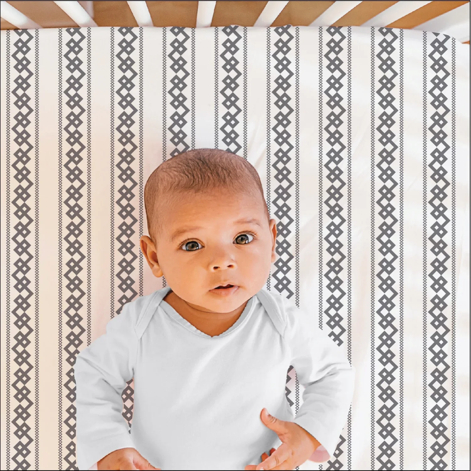 Leaf n Stripe 2-Pack Fitted Crib Sheet Set - Image 7