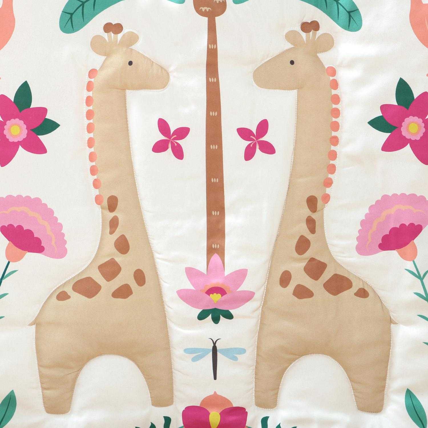 Bright Safari 5 Piece Baby Crib Bedding Set for Girls - Image 7
