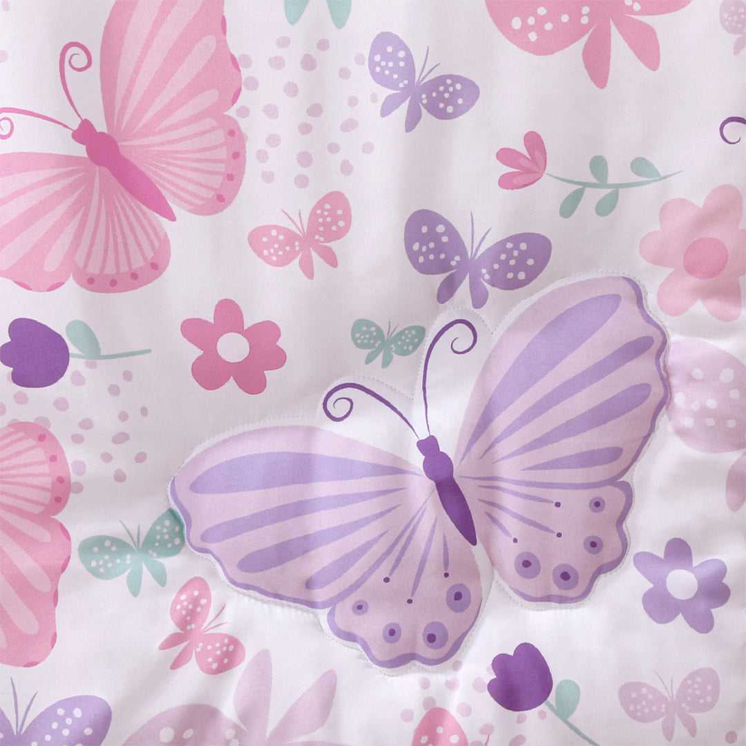 Butterfly Song 3 Piece Baby Crib Bedding Set for Girls - Image 7