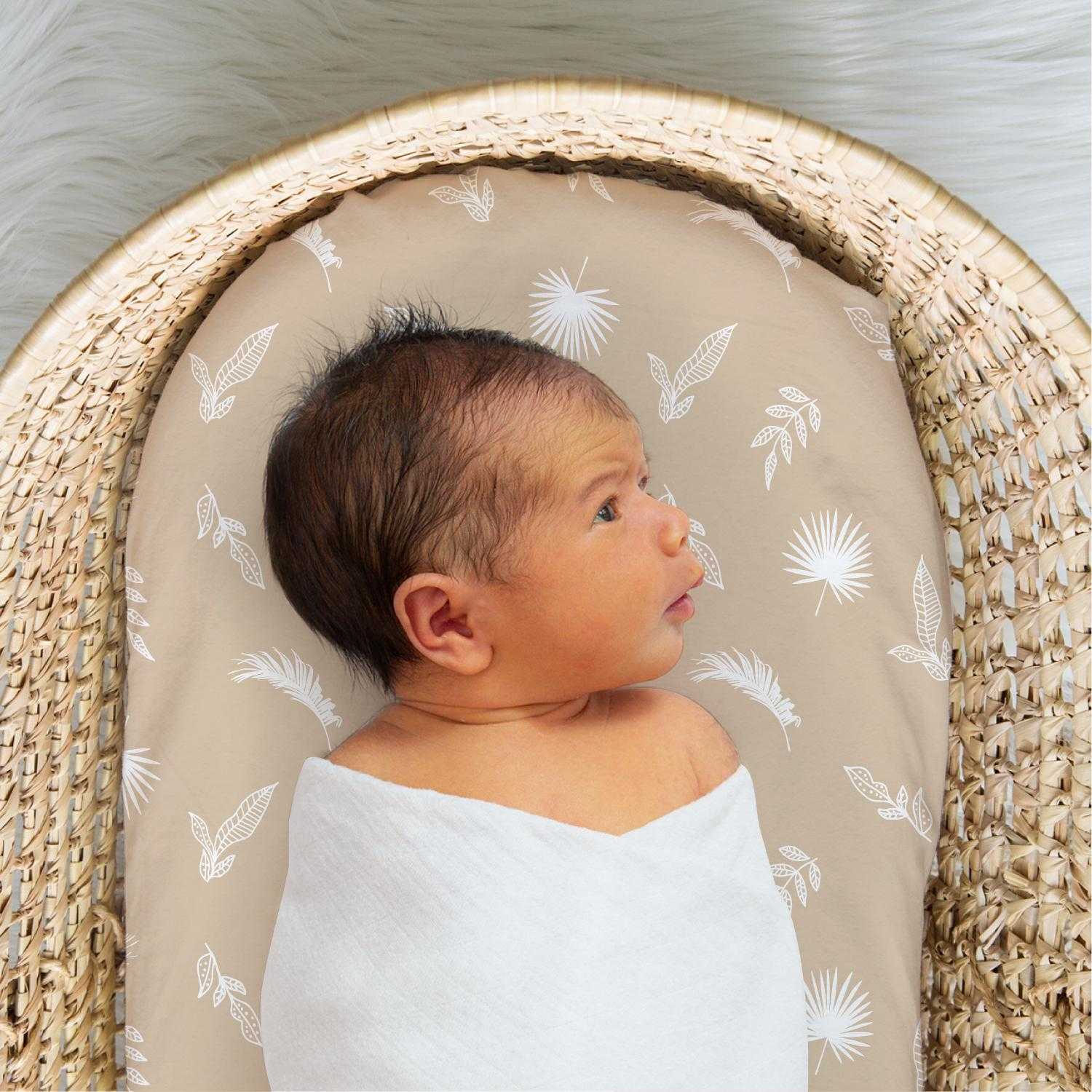 Caramel Safari Organic Bassinet Sheets 4-Pack for Boys and Girls - Image 5