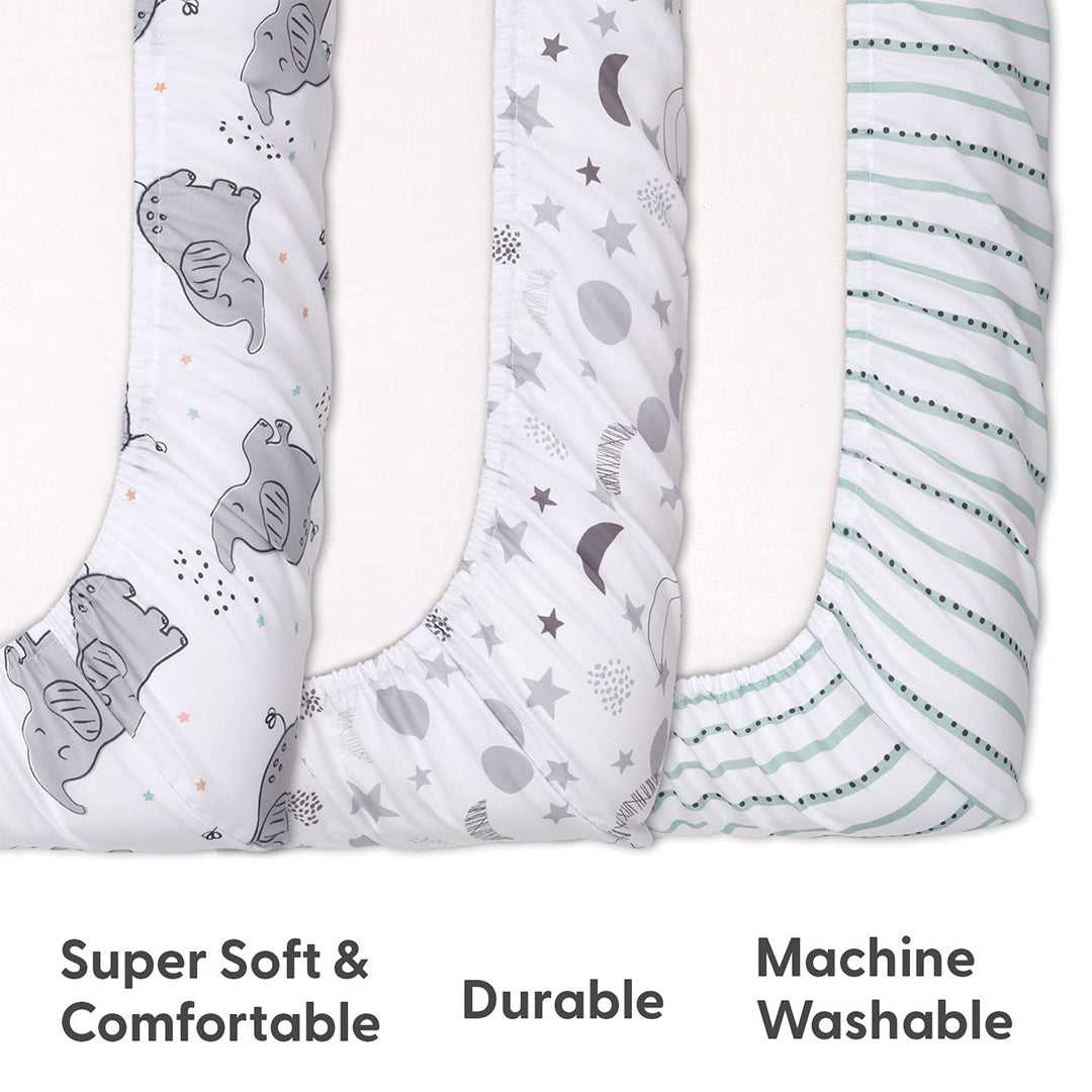 Celestial Elephant Baby Girl or Boy Changing Pad Covers Set of 3 - Image 4