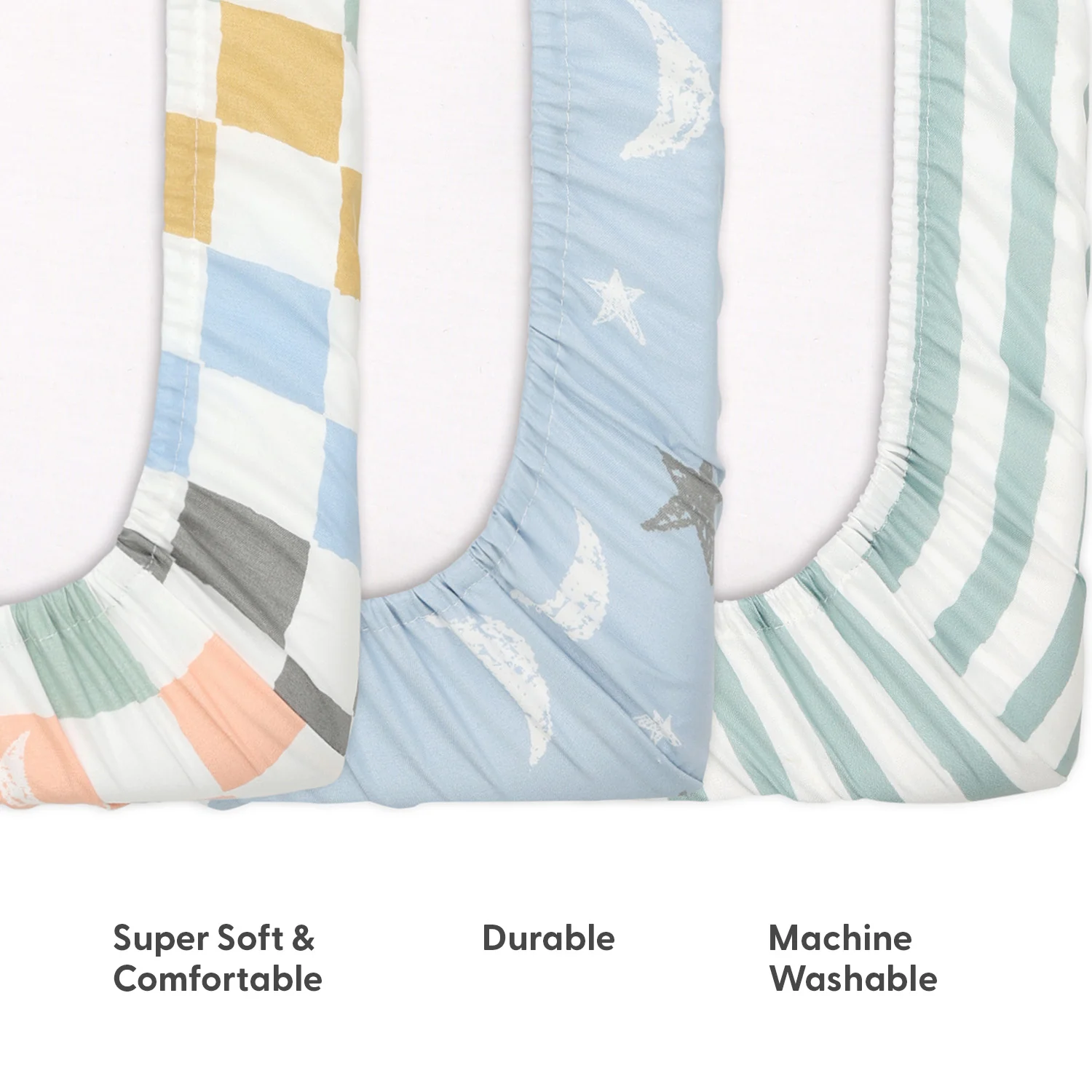 Celestial Multi Playard Mini Crib Sheets, 3-Pack - Image 3