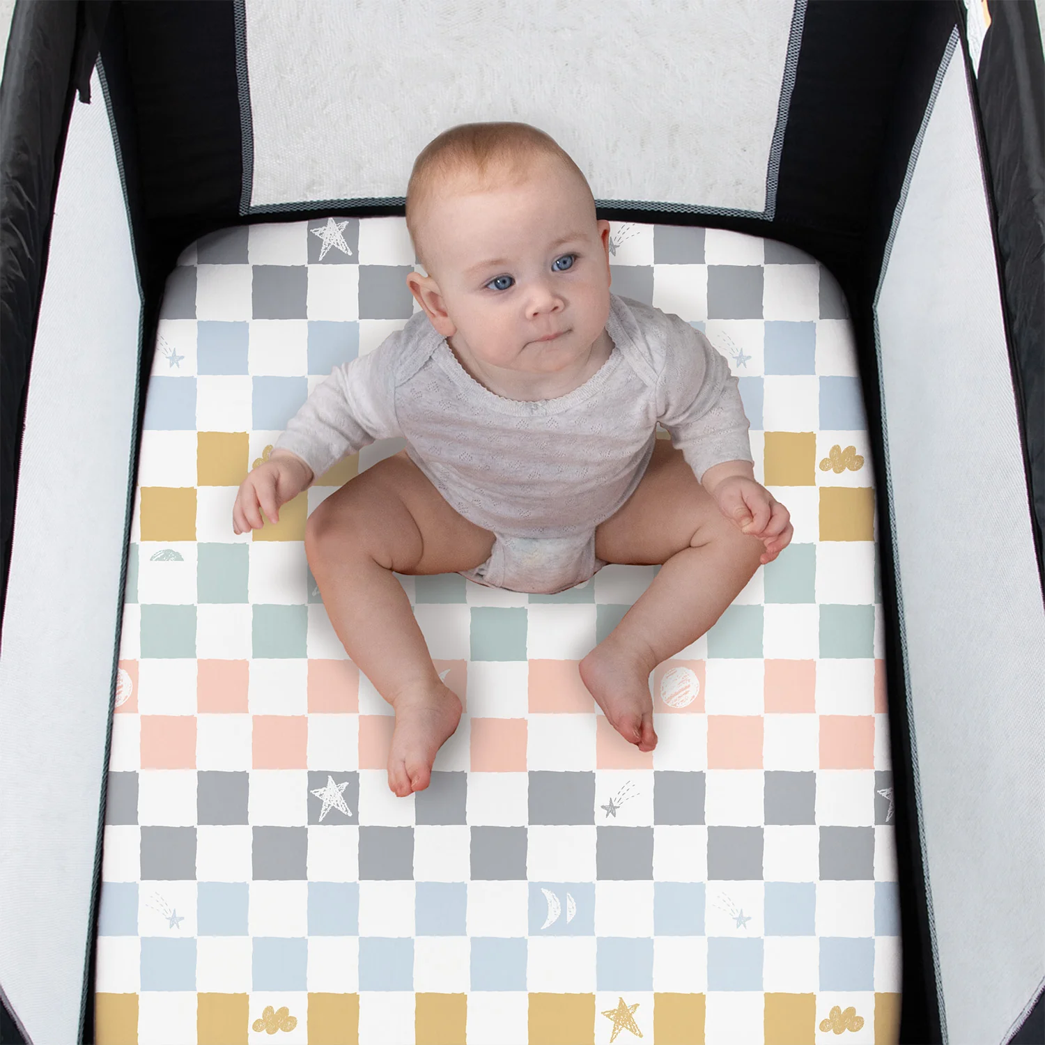 Celestial Multi Playard Mini Crib Sheets, 3-Pack - Image 5