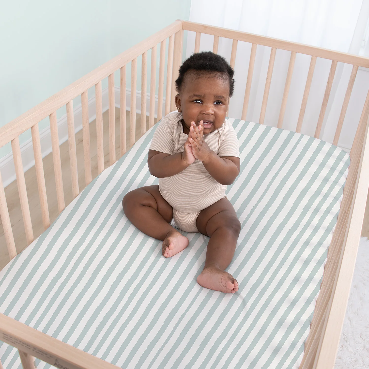 Celestial Multi 4-Pack Fitted Crib Sheet Set - Image 5
