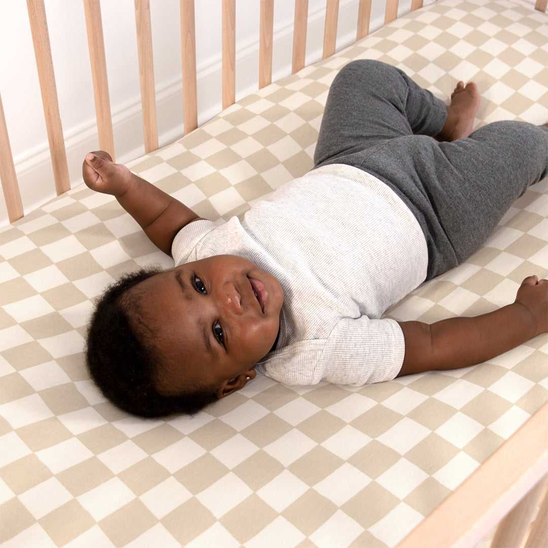 Check 4-Pack Fitted Organic Jersey Crib Sheet Set - Image 6