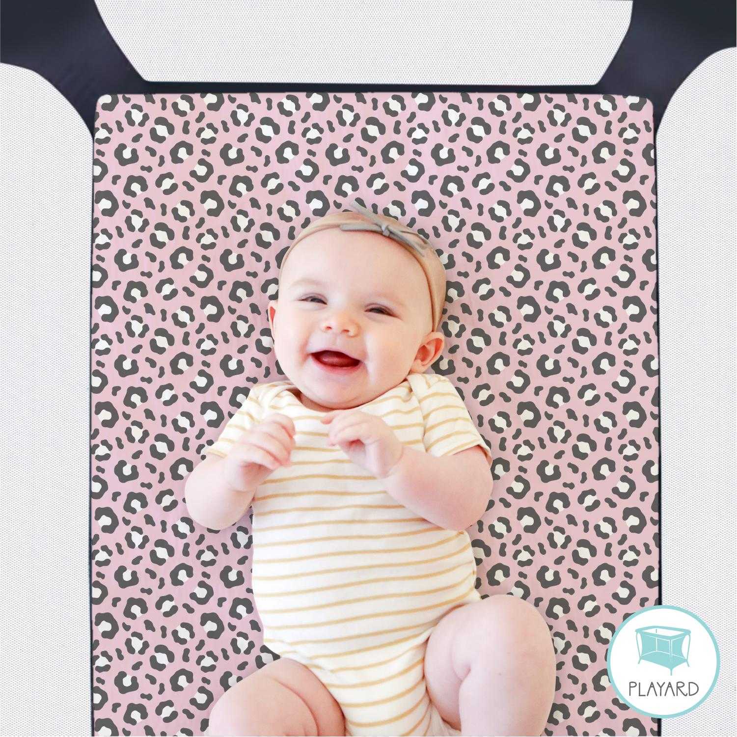 Cheetah Print Fitted Playard Sheets, 2-Pack - Image 3