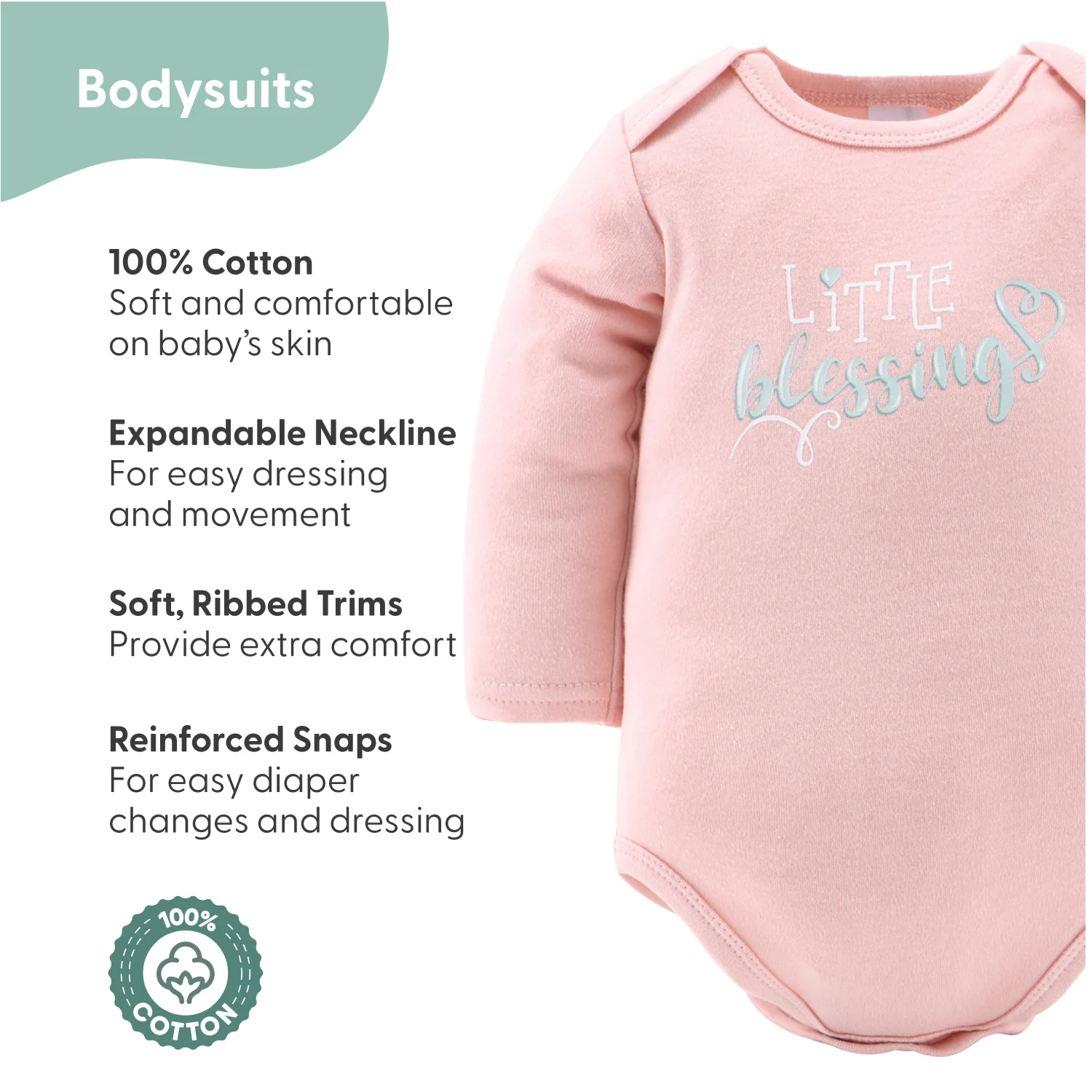 Clothing Gift Set for Baby Girls - Floral Elephant, 30 Piece - Image 4
