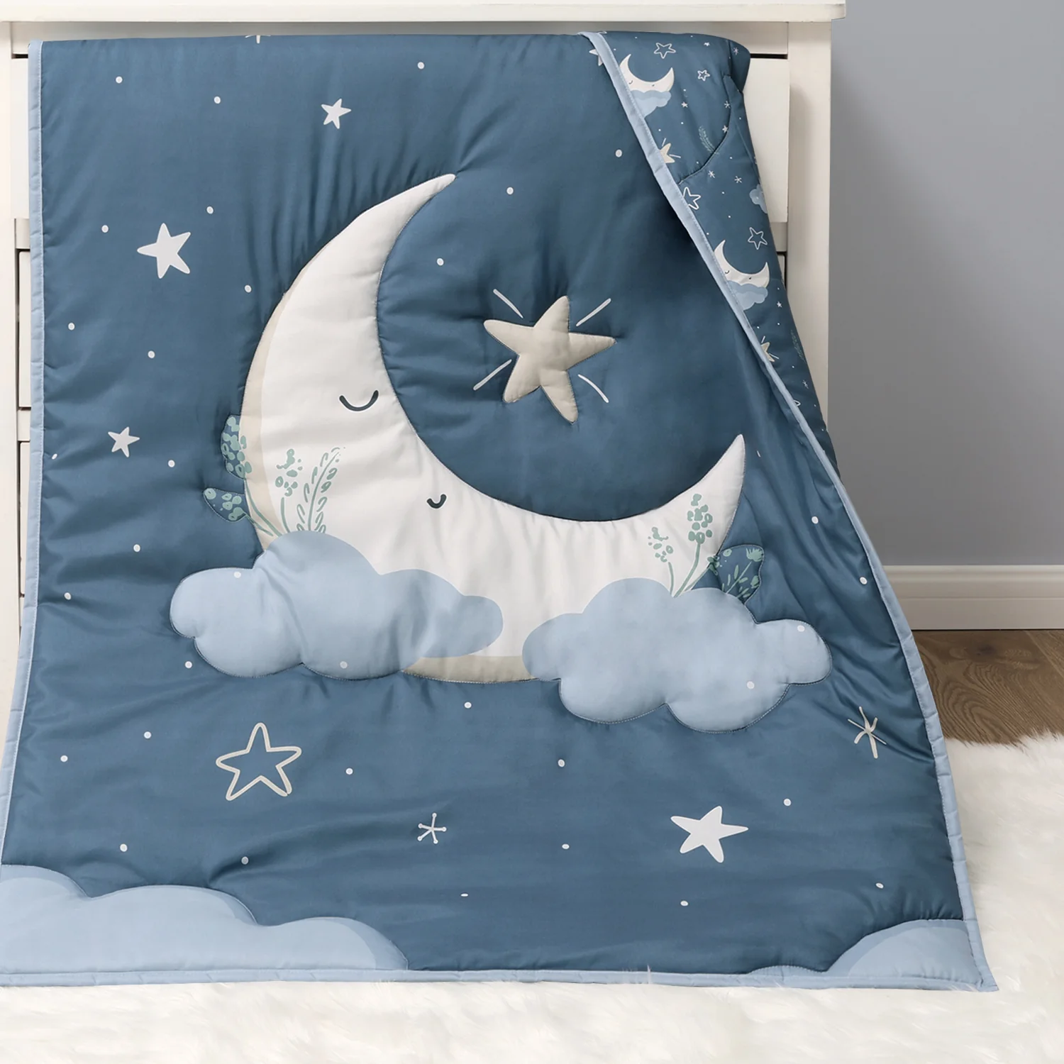 Crib Bedding Set for Baby Boys and Girls, Celestial Serenity, 3 Pieces - Image 5