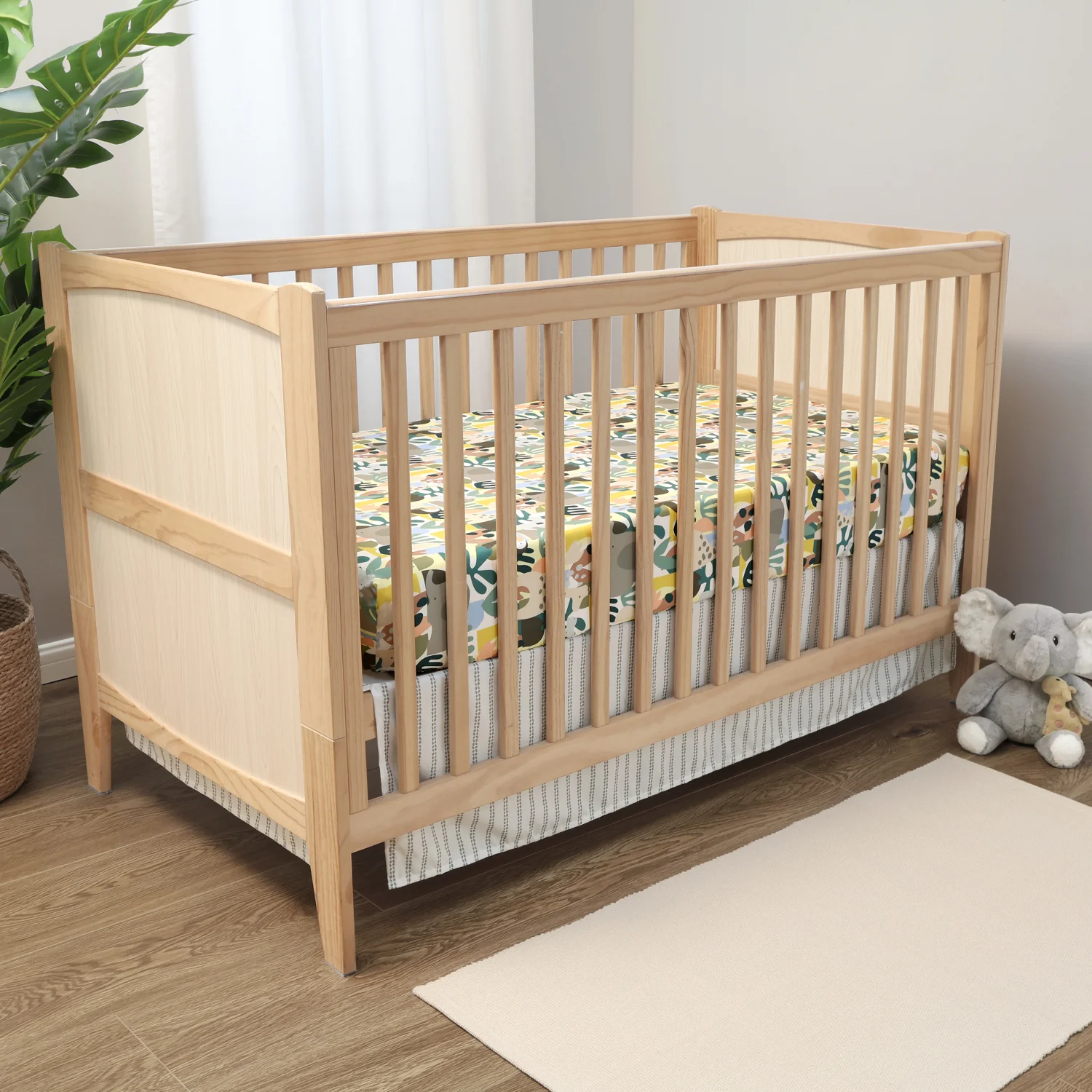 Crib Bedding Set for Baby Boys and Girls, Safari Puzzle, 3 Pieces - Image 6