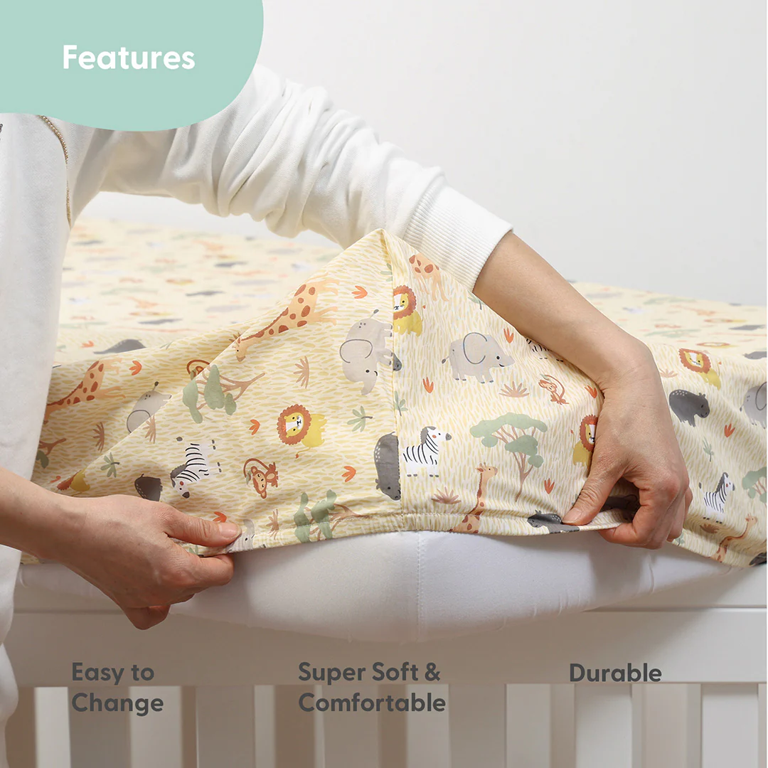 Elephant Safari 3-Piece Crib Bedding Set - Image 3