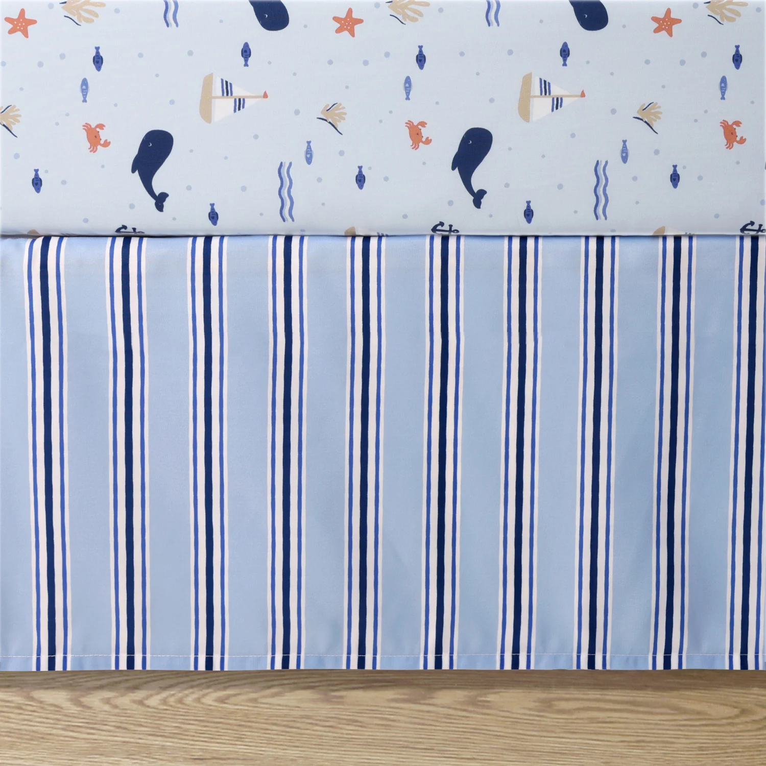 Crib Bedding Set for Baby Boys, Nautical Patch, 3 Pieces - Image 4