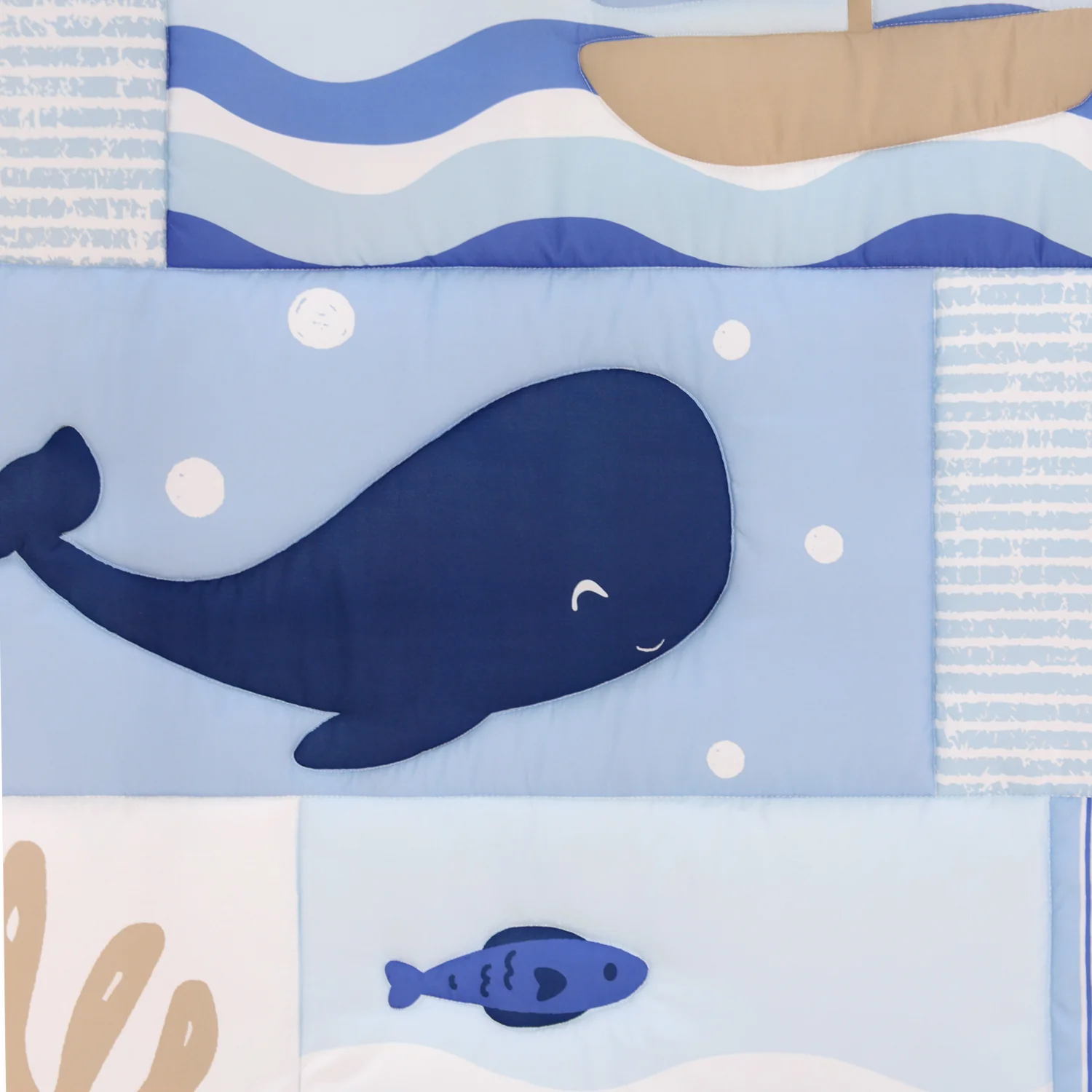 Crib Bedding Set for Baby Boys, Nautical Patch, 3 Pieces - Image 7