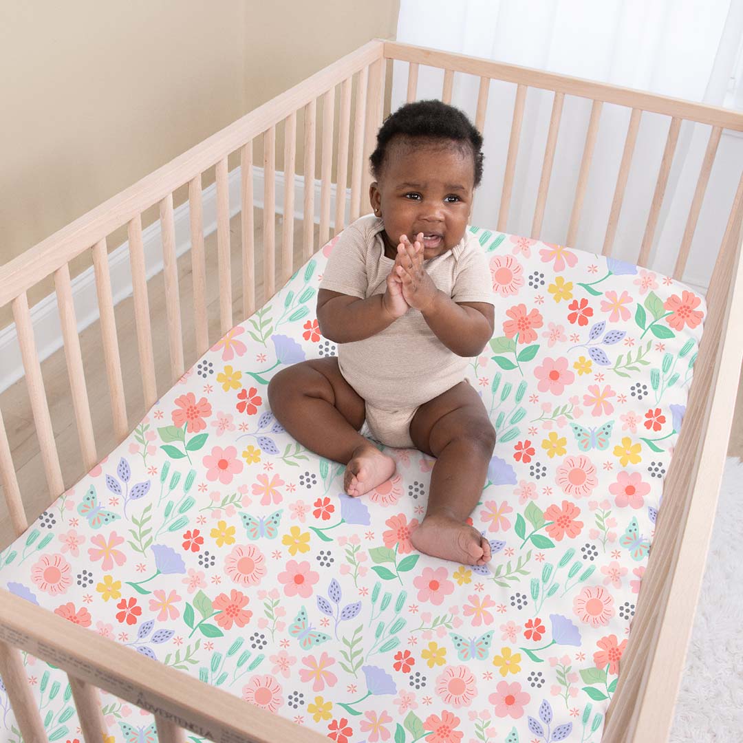 Wildflower Boho Floral 3-Piece Crib Bedding Set - Image 5