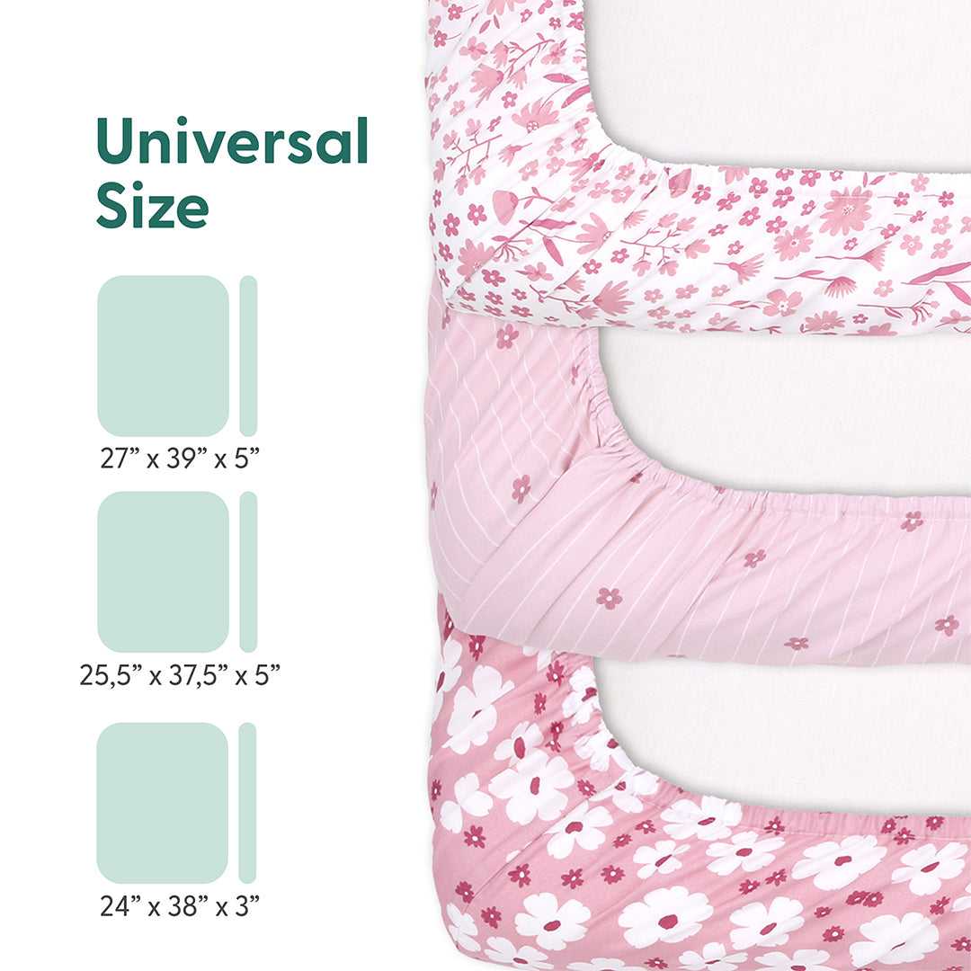 Daisy Playard Mini Crib Sheets, 3-Pack - Image 3