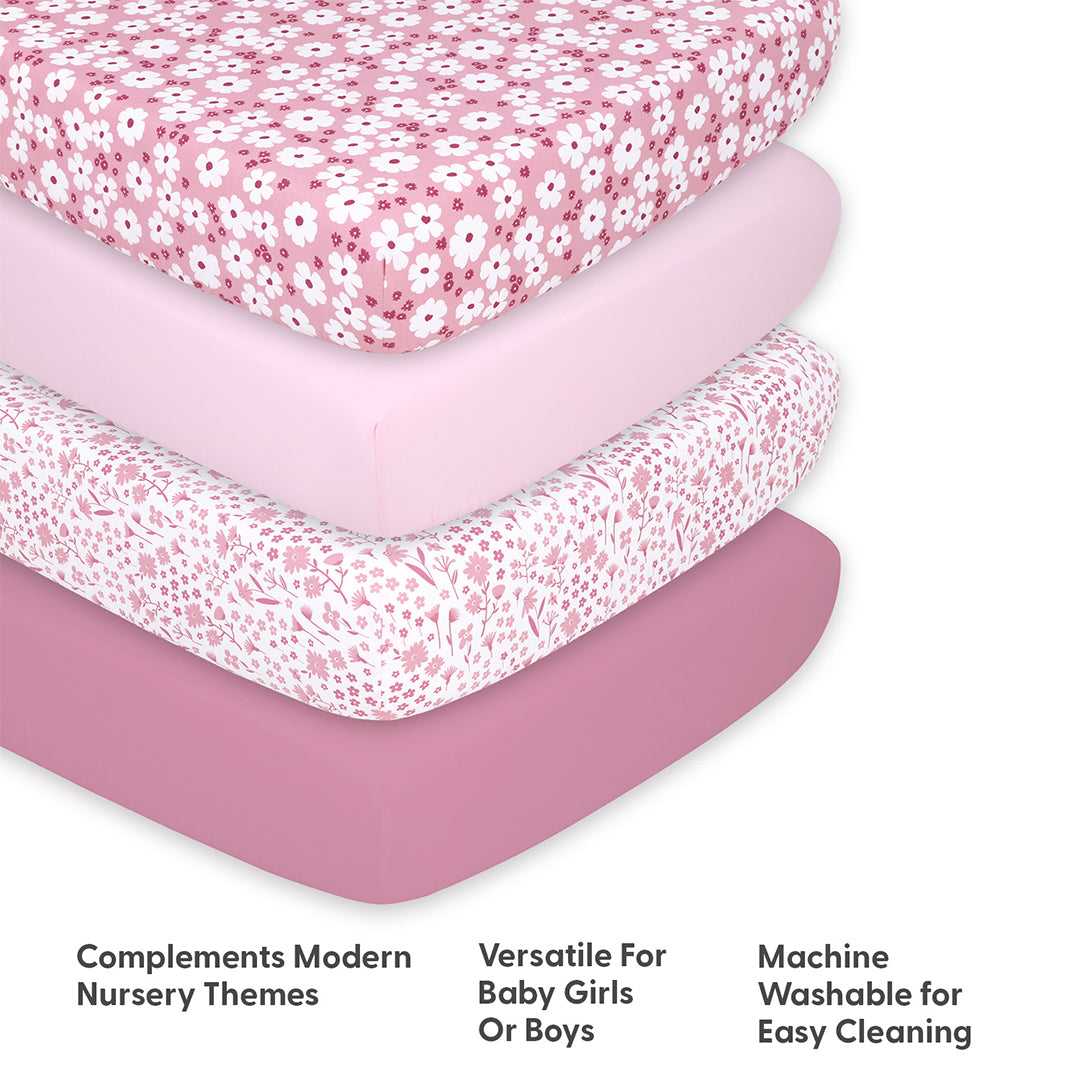 Daisy 4-Pack Fitted Sheet Set - Image 3