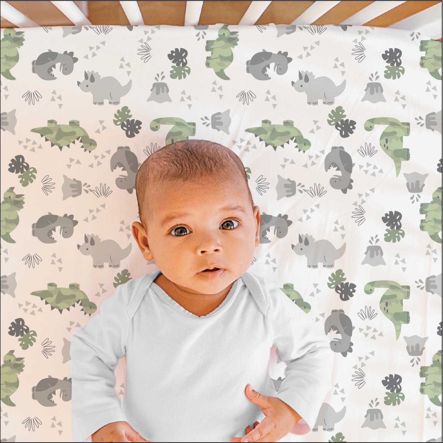 Dinosaur 2-Pack Fitted Crib Sheet Set - Image 3